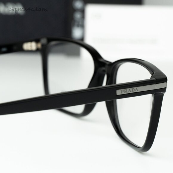 Prada Men Eyeglasses Black Demo Square PR14WV 1AB1O1 BRAND NEW - Picture 5 of 10